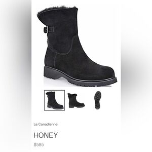 La Canadienne “Honey” Winter Shearling Booties with Waterproof Suede - EUC!
